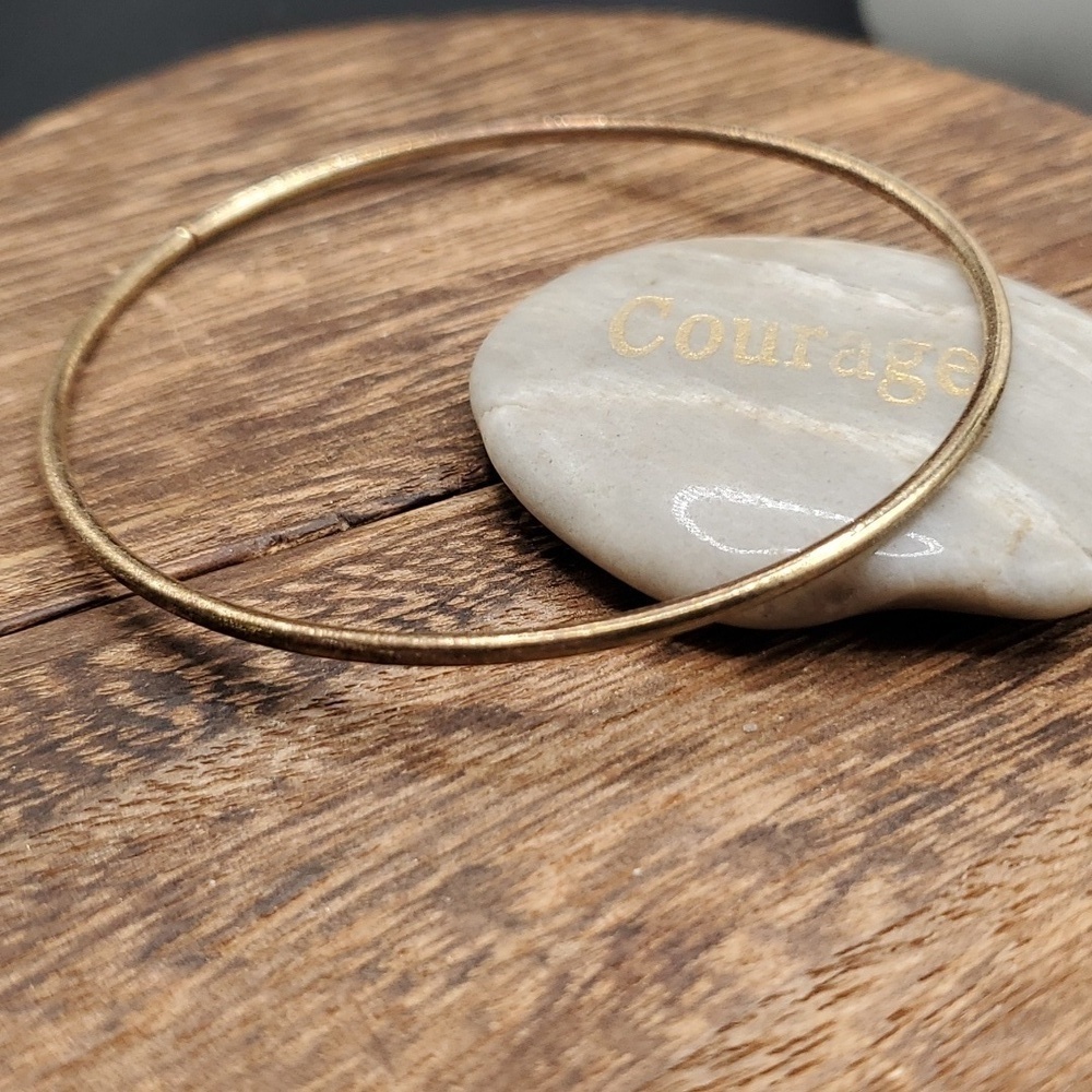 Gold tone saucer bracelet slider B2815‎